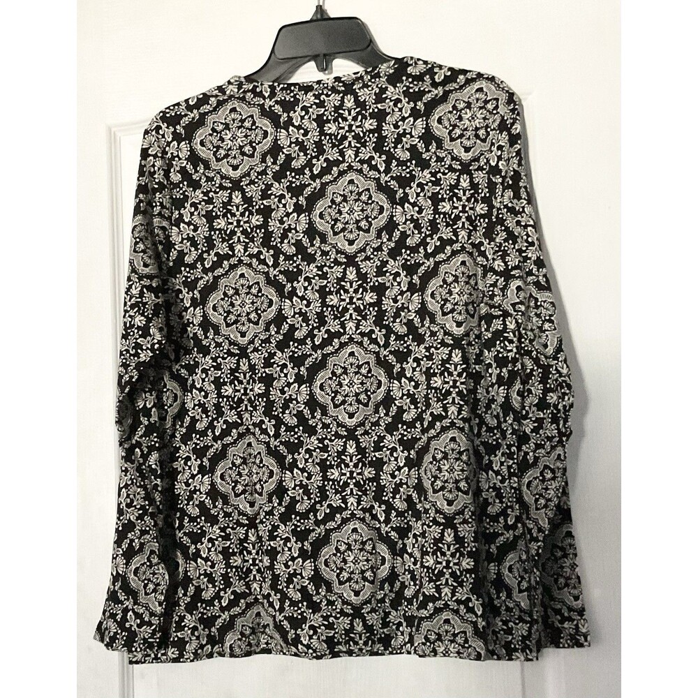 Croft & Barrow Women's Essential Long-Sleeve Crewneck Tee Size L, Black NWT - Picture 3 of 5